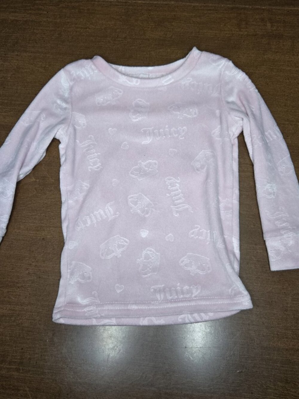 *SALE* Juicy Couture Girls Pink Long Sleeve Crew Neck Logo Tee 18M